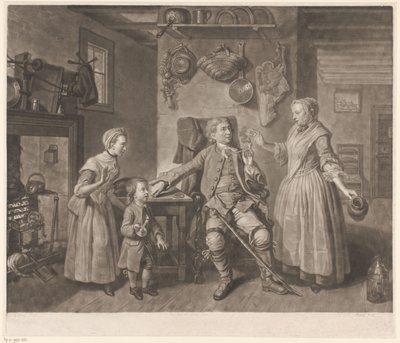 Portrait of the Actor David Garrick in the Role of a Returned Farmer by Johann Gottfried Haid