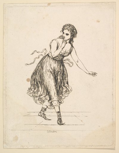 Woman Alone, from the series The Dancing Pair Vigano by Johann Gottfried Schadow