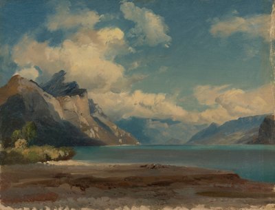 Near Weesen on Lake Walen, Switzerland by Johann Gottfried Steffan