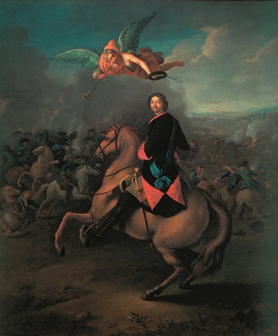 Peter I at the Battle of Poltava by Johann Gottfried Tannauer