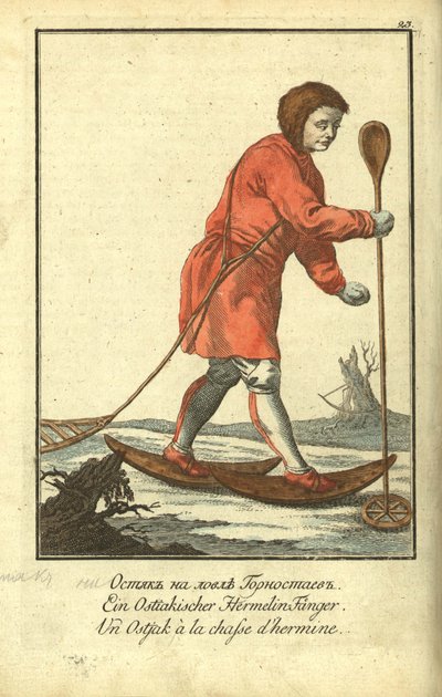 Ostyak on a Stoat Hunt, 1799 by Johann Gottlieb Georgi