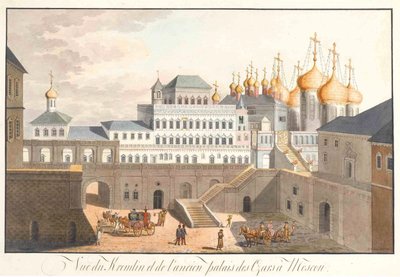 View of the Kremlin in Moscow. The Terem Palace, 1813 by Johann Gottlieb Lohrer