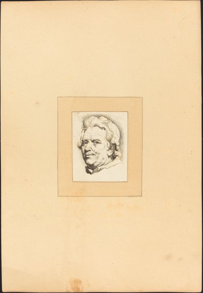 Head of a Man by Johann Gottlieb Prestel after Anton Joseph Prenner