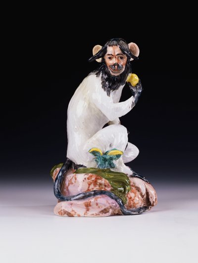 A Meissen Model of a Monkey by Johann Gottlob Kirchner