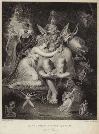 Titania Kissing Bottom in A Midsummer Night