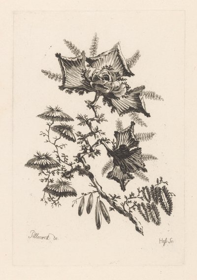 Flowers in Kite Shape by Johann Heinrich  Hess