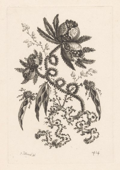 Flowers with Berries by Johann Heinrich  Hess