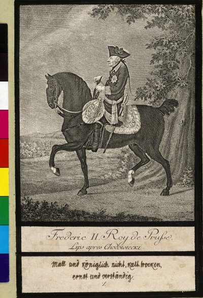 Frederick II of Prussia on Horseback by Johann Heinrich Lips