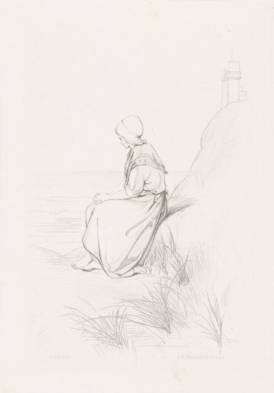 Girl in the Dunes by Johann Heinrich Maria Hubert Rennefeld