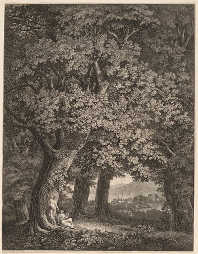 Italian Landscape with a Pair of Shepherds by Johann Heinrich Meyer