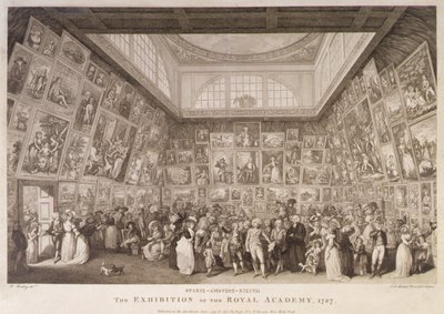 Interior View of Somerset House Showing an Exhibition of the Royal Academy of Arts in 1787 by Johann Heinrich Ramberg