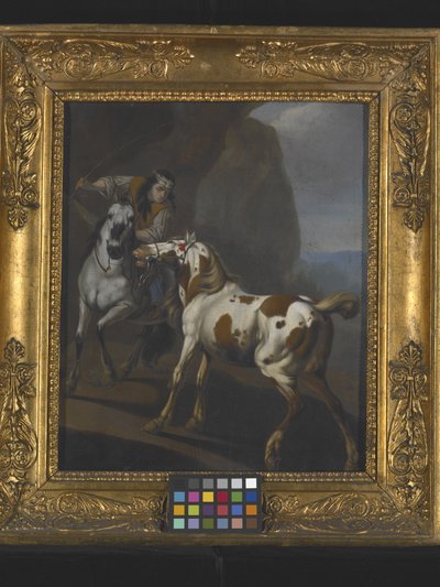 Indian Taming A Horse by Johann Heinrich Roos