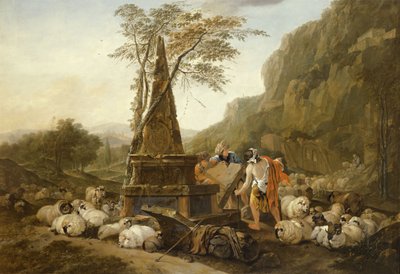 The Meeting of Jacob and Rachel at the Well by Johann Heinrich Roos