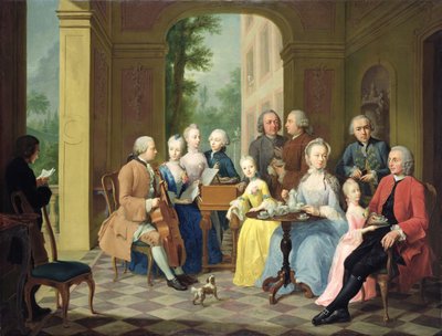 Portrait of the Timmermann Family, 1758 by Johann Heinrich Tischbein
