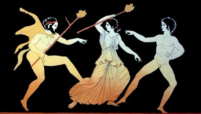 A Satyr, a Maenad and Male Follower of Dionysus Dance in a Frenzy c.1796 by Johann Heinrich Wilhelm Tischbein