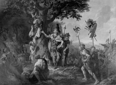 Hermann celebrating victory after the Battle in the Teutoburg Forest by Johann Heinrich Wilhelm Tischbein