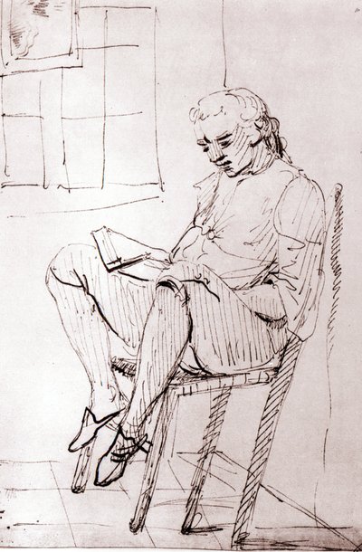 Johann Wolfgang Von Goethe in His House in Rome by Johann Heinrich Wilhelm Tischbein