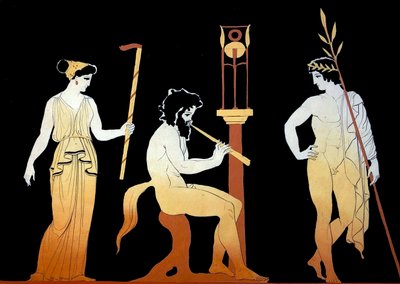 Crowned Games Winner Listening to a Satyr Playing the Flute by Johann Heinrich Wilhelm Tischbein