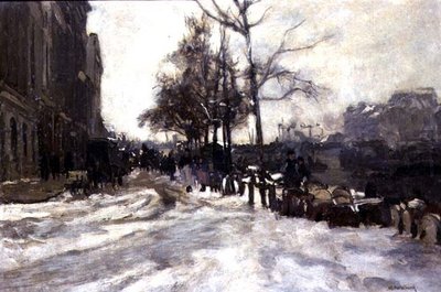 Winter, Rotterdam by Johann Hendrik Mastenbroek