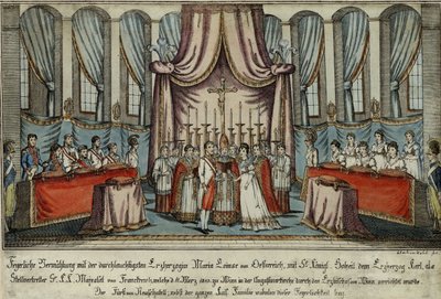 Marie-Louise Married Napoleon by Proxy in Vienna, with Archduke Charles Standing in for Napoleon by Johann Hieronymus Loeschenkohl