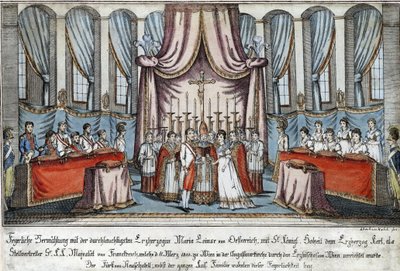 Marie-Louise Married Napoleon by Proxy in Vienna, with Archduke Charles Standing in for Napoleon by Johann Hieronymus Loeschenkohl