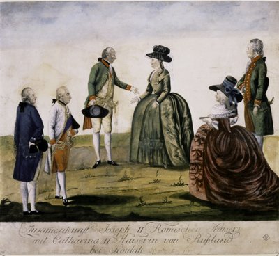 Meeting of Catherine II and Joseph II on the Dnieper by Johann Hieronymus Loeschenkohl