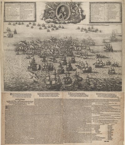 The Battle of Køge Bay in July 1677 by Johann Husman