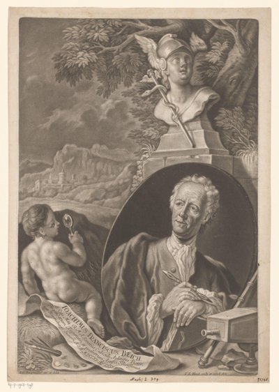 Portrait of Joachim Franz Beich at Age 80 by Johann Jacob Haid
