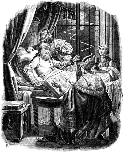 Henry the Lion before his death in Brunswiek Illustration from the Geschichte des deutschen Volkes by E. Duller by Johann Jakob Kirchhoff