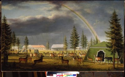 The Menagerie in the Gatchina Palace Park by Johann Jakob Mettenleiter