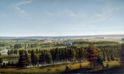 Palace Park as Seen from the Gatchina Palace, 1790s by Johann Jakob Mettenleiter