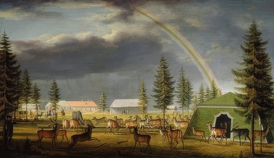 Animal Show in the Castle Park of Gattschina. 1792 by Johann Jakob Mettenleiter
