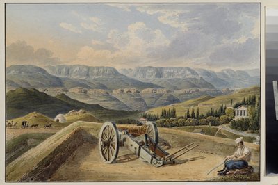 The Kislovodsk Fortress. Battery in the Mountains by Johann Jakob Meyer