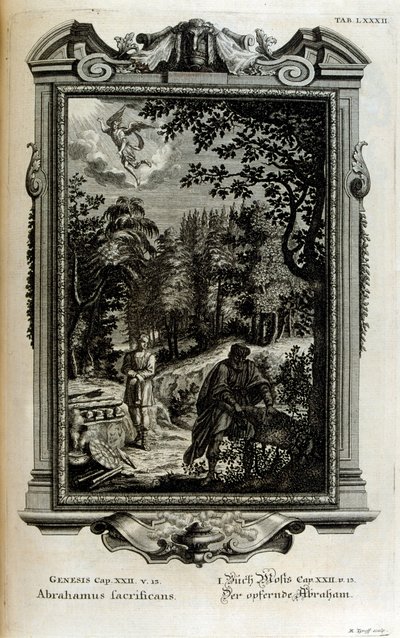 Abraham Prepares to Sacrifice Isaac by Johann Jakob Scheuchzer
