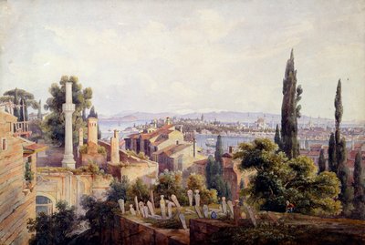View of Constantinople and the Golden Horn by Johann Jakob Wolfensberger