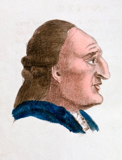 The facial characteristics of a fiery, passionate tempered person by Johann Kaspar Lavater