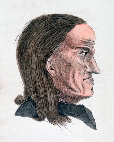The Facial Characteristics of a Melancholic Person by Johann Kaspar Lavater