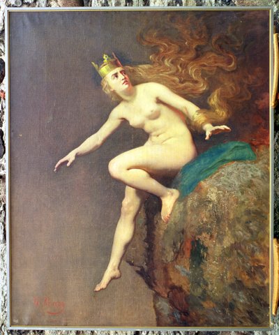 Lorelei, a study for the painting The Imprecation of Lorelei by the Monks by Johann Koler