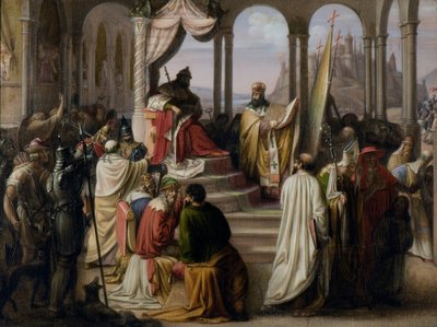 Prince Vladimir Chooses a Religion in 988, Religious Dispute in the Russian Court by Johann Leberecht Eggink