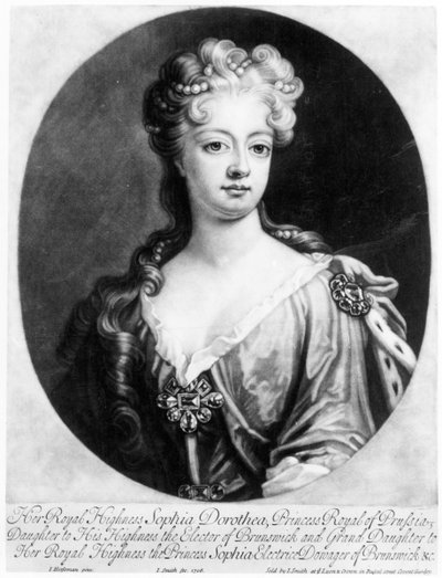 Sophia Dorothea, Queen of Prussia, Engraved by John Smith by Johann Leonhard Hirschmann