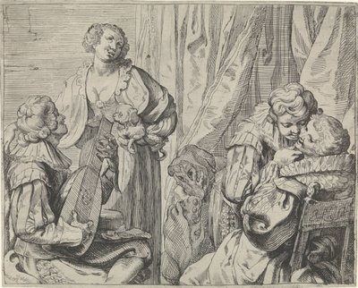 Young Lovers and a Fool in an Interior by Johann Liss