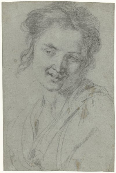 Study of a Laughing Woman by Johann Liss