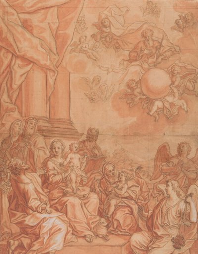The Virgin and Child with Saints and Angels, and God the Father in the Sky by Johann Lorenz Haid