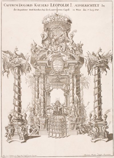 Funeral Scaffold for Emperor Leopold I in the Augustinian Church in Vienna, 1705 by Johann Lucas von Hildebrandt