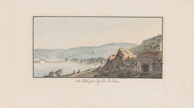 View of Le Pont at Lac de Joux (Landscapes in Switzerland) by Johann Ludwig Aberli