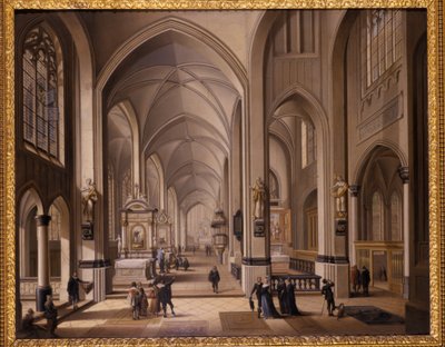 Interior of a Gothic Church by Johann Ludwig Ernst Morgenstern