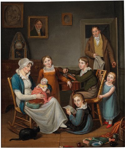 Self-Portrait of John Lewis Krimmel with Susannah Krimmel and Her Children by Johann Ludwig Krimmel
