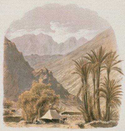 Sinai. Etching by Bernatz et alii - Steinkopk J.F. Editore by Johann Martin Bernatz
