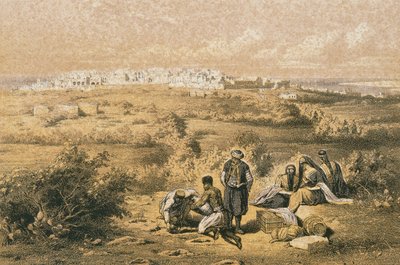 View of Haifa by Johann Martin Bernatz