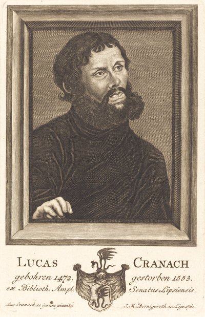 Lucas Cranach by Johann Martin Bernigeroth